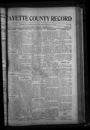 Fayette County Record (La Grange, Tex.), Vol. 3, No. 22, Ed. 1 Wednesday, November 22, 1911