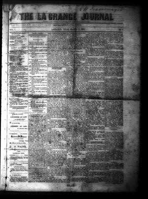 Primary view of The La Grange Journal (La Grange, Tex.), Vol. 1, No. 5, Ed. 1 Wednesday, March 17, 1880