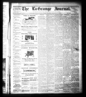 The La Grange Journal. (La Grange, Tex.), Vol. 5, No. 36, Ed. 1 Thursday, September 4, 1884