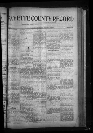 Fayette County Record (La Grange, Tex.), Vol. 3, No. 31, Ed. 1 Wednesday, January 31, 1912