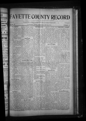 Primary view of object titled 'Fayette County Record (La Grange, Tex.), Vol. 3, No. 47, Ed. 1 Wednesday, May 22, 1912'.