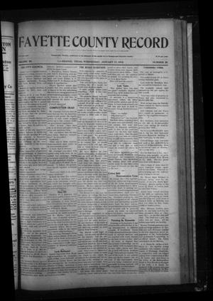 Fayette County Record (La Grange, Tex.), Vol. 3, No. 29, Ed. 1 Wednesday, January 17, 1912