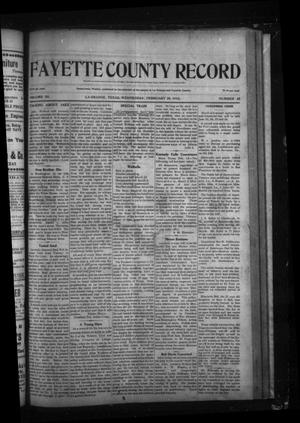 Fayette County Record (La Grange, Tex.), Vol. 3, No. 35, Ed. 1 Wednesday, February 28, 1912