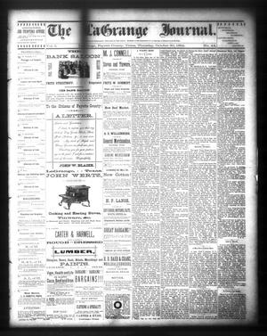 The La Grange Journal. (La Grange, Tex.), Vol. 5, No. 44, Ed. 1 Thursday, October 30, 1884