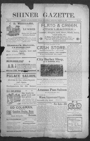 Shiner Gazette. (Shiner, Tex.), Vol. 4, No. 40, Ed. 1, Wednesday, March 10, 1897
