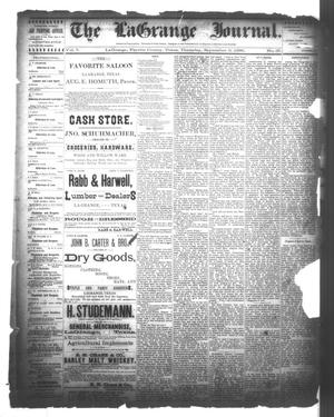 The La Grange Journal. (La Grange, Tex.), Vol. 7, No. 37, Ed. 1 Thursday, September 9, 1886