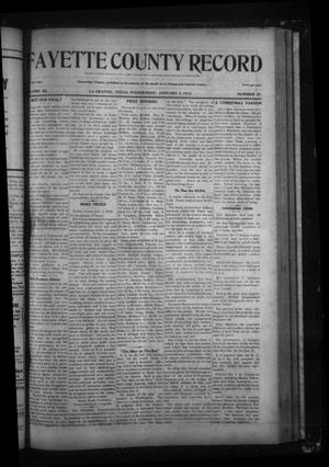 Primary view of object titled 'Fayette County Record (La Grange, Tex.), Vol. 3, No. 27, Ed. 1 Wednesday, January 3, 1912'.