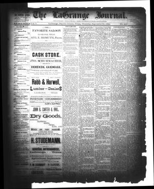 The La Grange Journal. (La Grange, Tex.), Vol. 7, No. 40, Ed. 1 Thursday, September 30, 1886