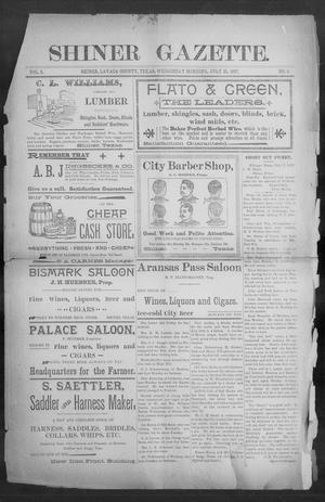 Shiner Gazette. (Shiner, Tex.), Vol. 5, No. 8, Ed. 1, Wednesday, July 21, 1897