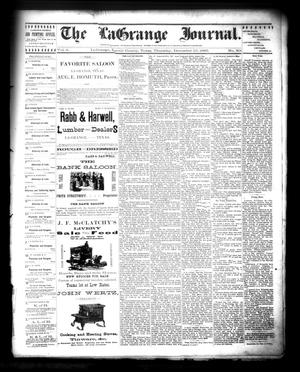 The La Grange Journal. (La Grange, Tex.), Vol. 6, No. 50, Ed. 1 Thursday, December 10, 1885