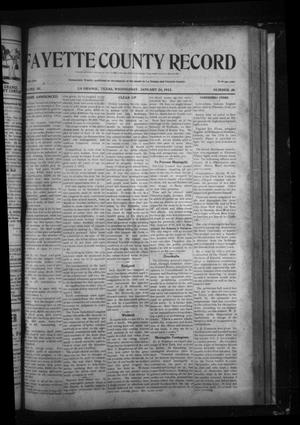 Primary view of object titled 'Fayette County Record (La Grange, Tex.), Vol. 3, No. 30, Ed. 1 Wednesday, January 24, 1912'.
