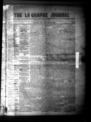Primary view of object titled 'The La Grange Journal (La Grange, Tex.), Vol. 1, No. 30, Ed. 1 Wednesday, September 15, 1880'.