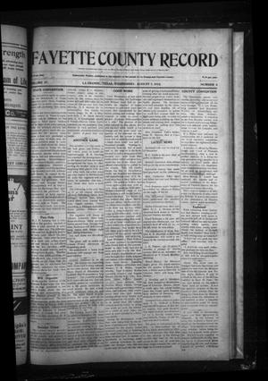 Fayette County Record (La Grange, Tex.), Vol. 4, No. 6, Ed. 1 Wednesday, August 7, 1912