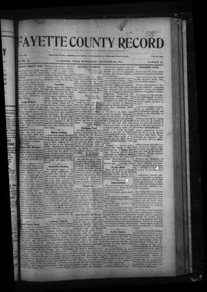 Fayette County Record (La Grange, Tex.), Vol. 3, No. 25, Ed. 1 Wednesday, December 20, 1911
