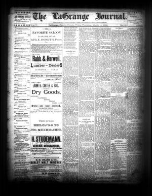 Primary view of object titled 'The La Grange Journal. (La Grange, Tex.), Vol. 7, No. 11, Ed. 1 Thursday, March 11, 1886'.