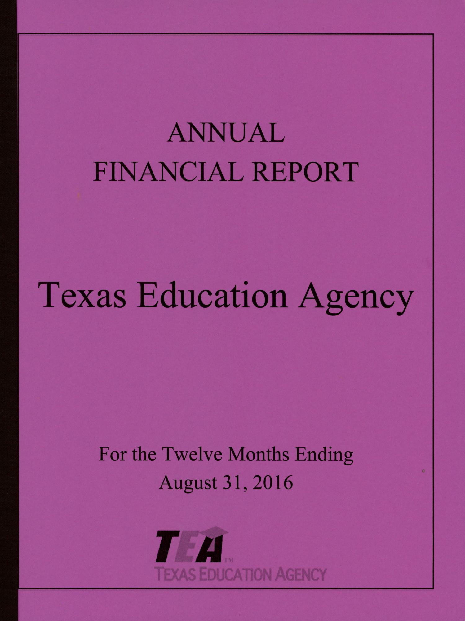 summary of finance texas education agency