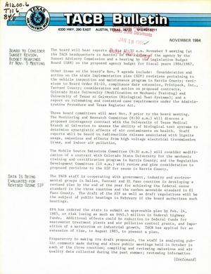 TACB Bulletin, November 1984