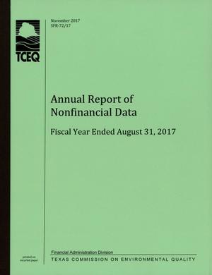 Texas Commission on Environmental Quality Annual Report of Nonfinancial Data: 2017