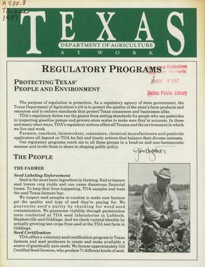 Texas Department of Agriculture at Work: Regulatory Programs