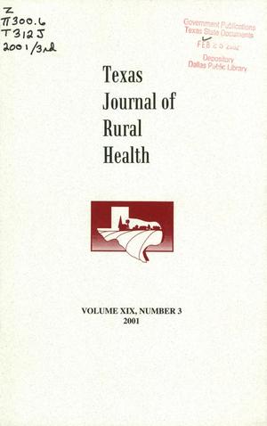 Texas Journal of Rural Health, Volume 19, Number 3, 2001