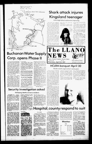 The Llano News (Llano, Tex.), Vol. 96, No. 26, Ed. 1 Thursday, April 23, 1987