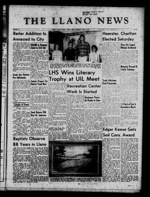 Primary view of object titled 'The Llano News (Llano, Tex.), Vol. 78, No. 20, Ed. 1 Thursday, April 6, 1967'.