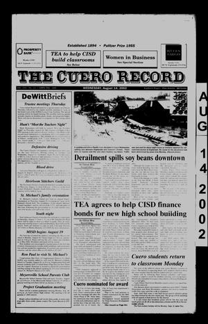 The Cuero Record (Cuero, Tex.), Vol. 108, No. 33, Ed. 1 Wednesday, August 14, 2002