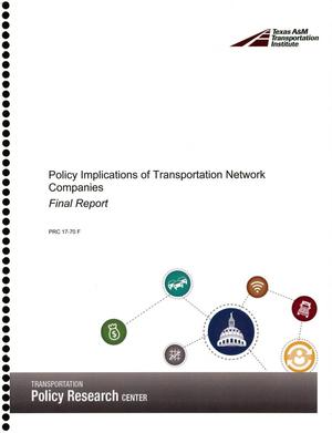 Policy Implications of Transportation Network Companies: Final Report