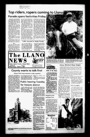 Primary view of object titled 'The Llano News (Llano, Tex.), Vol. 96, No. 32, Ed. 1 Thursday, June 4, 1987'.