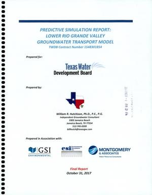Predictive Simulation Report: Lower Rio Grande Valley Groundwater Transport Model