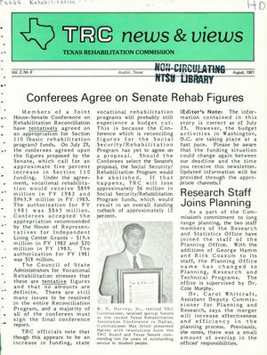 TRC News & Views, Volume 3, Number 8, August 1981