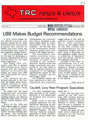 TRC News & Views, Volume 5, Number 1, December/January 1983