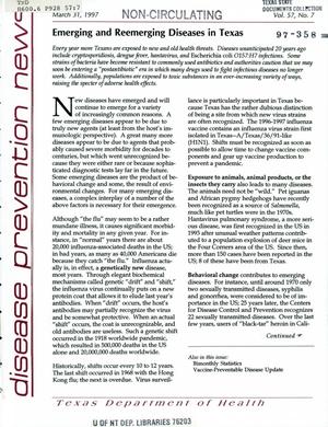 Texas Disease Prevention News, Volume 57, Number 7, March 1997