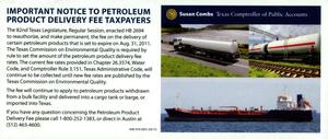 Important Notice to Petroleum Product Delivery Fee Taxpayers