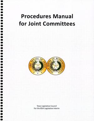 Procedures Manual for Joint Commiittees