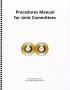 Book: Procedures Manual for Joint Commiittees