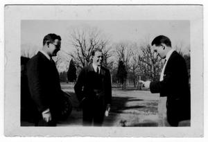 Primary view of object titled '[Charles Sherrin and two Unidentified Men]'.