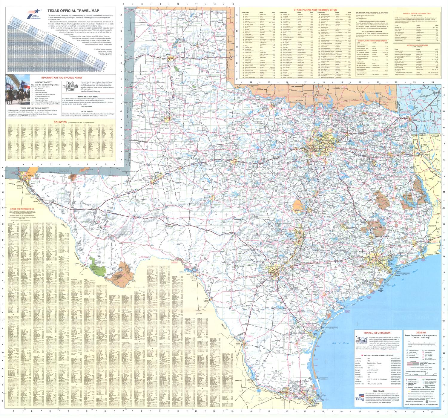 texas tourist attractions map