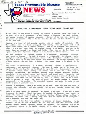 Texas Preventable Disease News, Volume 48, Number 47, November 26, 1988