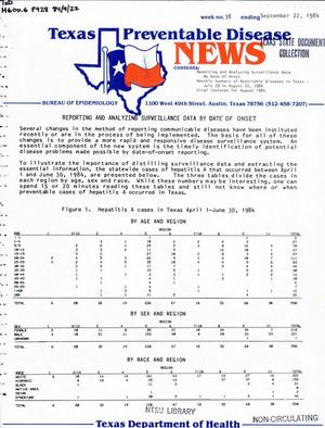 Texas Preventable Disease News, Volume 44, Number 38, September 22, 1984