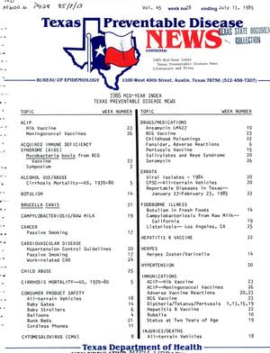 Texas Preventable Disease News, Volume 45, Number 28, July 13, 1985