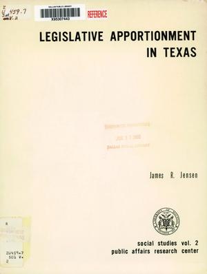 Legislative Apportionment in Texas: Volume 2