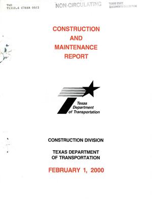 Texas Construction and Maintenance Report: February 2000