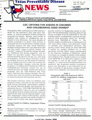 Texas Preventable Disease News, Volume 49, Number 28, July 15, 1989