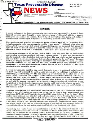 Texas Preventable Disease News, Volume 47, Number 20, May 23, 1987