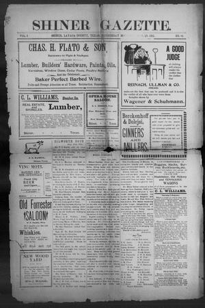 Shiner Gazette. (Shiner, Tex.), Vol. 9, No. 17, Ed. 1, Wednesday, September 25, 1901