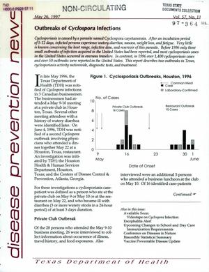 Primary view of object titled 'Texas Disease Prevention News, Volume 57, Number 11, May 1997'.