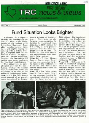 TRC News & Views, Volume 3, Number 12, December 1981