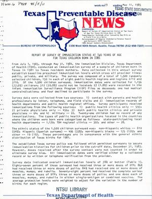 Texas Preventable Disease News, Volume 45, Number 19, May 11, 1985