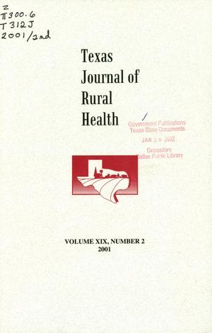 Texas Journal of Rural Health, Volume 19, Number 2, 2001